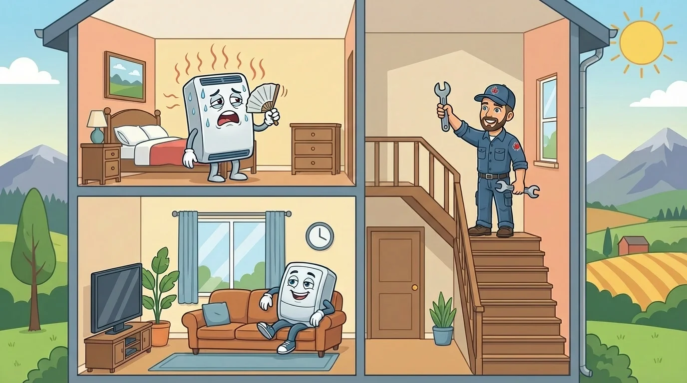 Why Your Upstairs Stays Hot: An Abbotsford Two-Story Airflow Fix