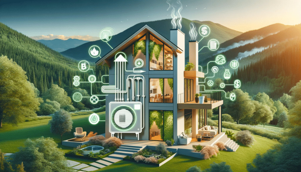 A visually engaging and informative main image for a blog post about modern HVAC technologies and government rebates in British Columbia